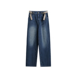 Unisex Jeans Retro Washed Loose Straight Jeans