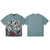 Men's t-shirt with rhinestone print, 100% cotton, american vintage style