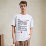 Men T Shirts Letter Print Short-Sleeve T-shirt