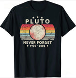 T Shirt Men Summer Tops Tees Male Never Forget Pluto Re