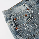 Purple Brand Denim Shorts rhinestone