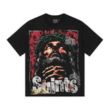 Men's t-shirt short sleeve hip hop printing g pure cotton printing hot diamond