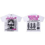Hip-hop streetwear short sleeve tee - 100% cotton street print