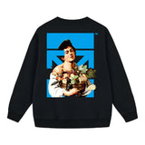 Off OW White Sweatshirt Boy holding flowers