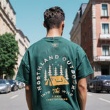 Men T Shirts Summer Vintage Print Short Sleeves T-shirt Men and Women