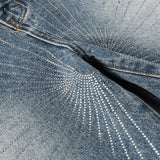 Purple Brand Denim Shorts Rhinestones