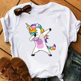 2024Plant Feather Print T-shirt Fashion Cartoon Plant Feather Print Women's Short Sleeve