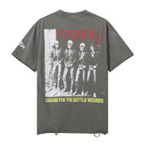 Rough play hot diamond washed pure cotton t-shirt g direct printing