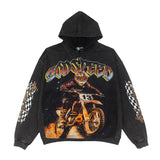 Hip-hop hoodie american high street motorcycle skeleton racer printing hip-hop loose hooded sweatshirt hoodie