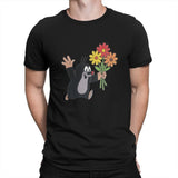 2024Plant Feather Print T-shirt Fashion Cartoon Plant Feather Print Women's Short Sleeve
