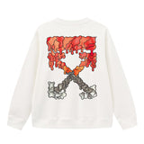 Off OW White Sweatshirt Red dissolved water droplets