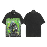 Men's t-shirt short sleeve hot diamond printing g pure cotton hip hop street printing