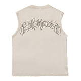 Hip hop tank top american retro building skull printingsummerloosecasualtrendyhip hop vest