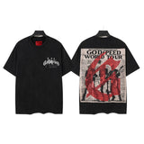 Godspeed men's short-sleeve t-shirt - washed print, hotfix rhinestone detail, streetwear style