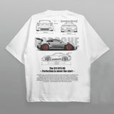 Cotton Car Letter Pattern Printed Design Short Sleeved