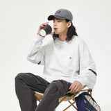 Unisex Sweatshirt Fall Sleeves Contrast Color Sweatshirt