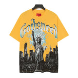 Men's youth t-shirt with rhinestone print, 100% cotton, american retro style