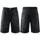 Purple Brand Denim Shorts rhinestone