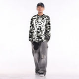 Unisex long-sleeved shirt autumretro camouflage