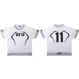 Hip-hop streetwear short sleeve tee - 100% cotton street print
