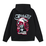 Off OW White Hoodie Hip Hop Logo
