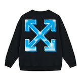 Off OW White Sweatshirt Blue 3D Cube