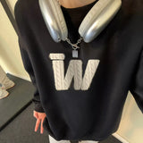 Men Hoodie American Sweater Boys Spring and Autumn Winter Coat round Neck Long Sleeve