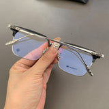 CHH Chrome Hearts Glasses pure titanium ultra-light square business retro versatile myopia glasses frame