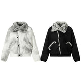 Unisex Down Jacket Men's Winter Vintage Fur Collar Jacket