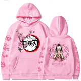 Popular Anime Print Hoodies Demon Slayer Blade Warm Fleece