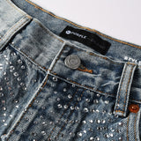 Purple Brand Denim Shorts rhinestone