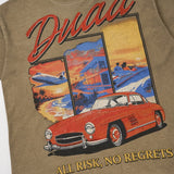 Printingretrovale foreverpure cotton t-shirt washed and distressed g