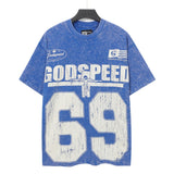 Men's t-shirt short sleeve hot diamond printing g pure cotton hip hop street printing