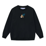 Off OW White Sweatshirt Boy holding flowers