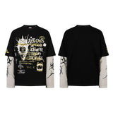 Unisex long-sleeved shirt autumretro punk