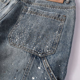 Purple Brand Denim Shorts rhinestone