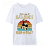 Funny Dad Jokes in Dad a Base Vintage for Father's Day T-Shirt