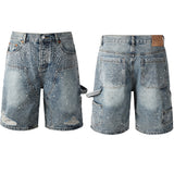 Purple Brand Denim Shorts rhinestone