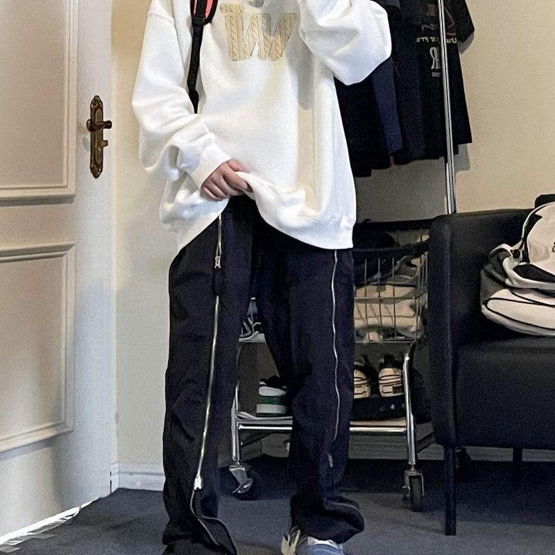 Men Hoodie American Sweater Boys Spring and Autumn Winter Coat round Neck Long Sleeve