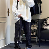 Men Hoodie American Sweater Boys Spring and Autumn Winter Coat round Neck Long Sleeve