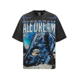 Vale forever t-shirt men's washed g pure cotton retro print