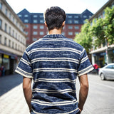 Men T Shirts Vintage Stripe Short Sleeve T-shirt