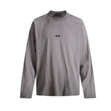Unisex long-sleeved shirt autumpatchwork raw edge