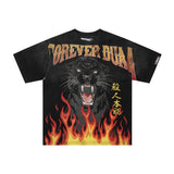 American duaa washed cotton t-shirt retro print g