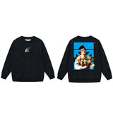Off OW White Sweatshirt Boy holding flowers