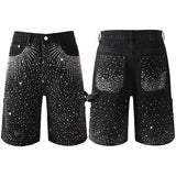 Purple Brand Denim Shorts Rhinestones