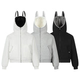 Unisex Down Jacket Winter Doberman Fleece Padded Jacket