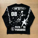 HS Long Sleeve T-Shirt Retro style high street trend
