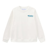 Off OW White Sweatshirt Green drawing lines
