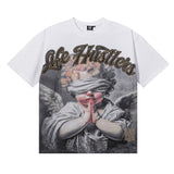 Life hustlers hot diamond direct injection hip hop printing pure cotton t-shirt g